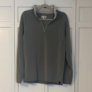 Men's Half-Zip Pullover Sweater - Olive Green